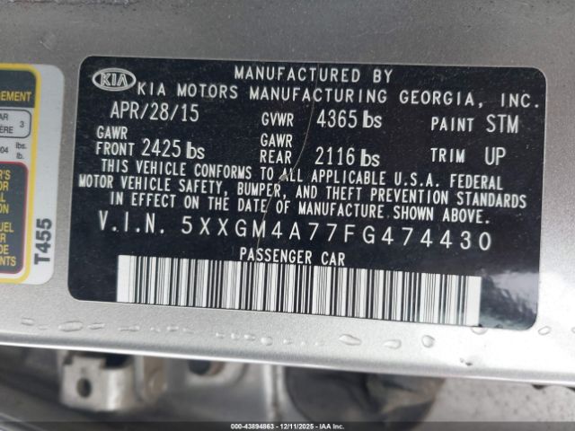 Kia Optima Lx Image 12